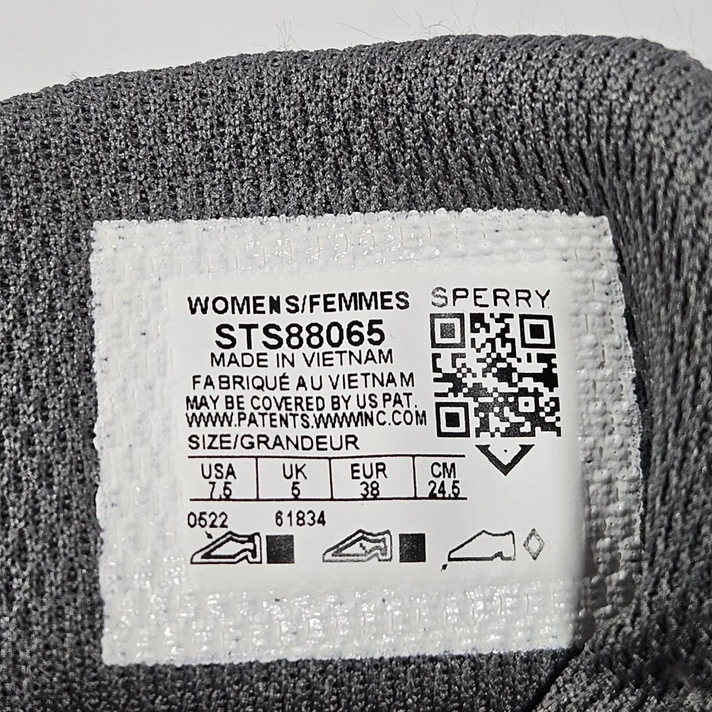 Sperry Torrent Front Zip Duck Boot Grey Waterproof STS88065 Womens 7.5
